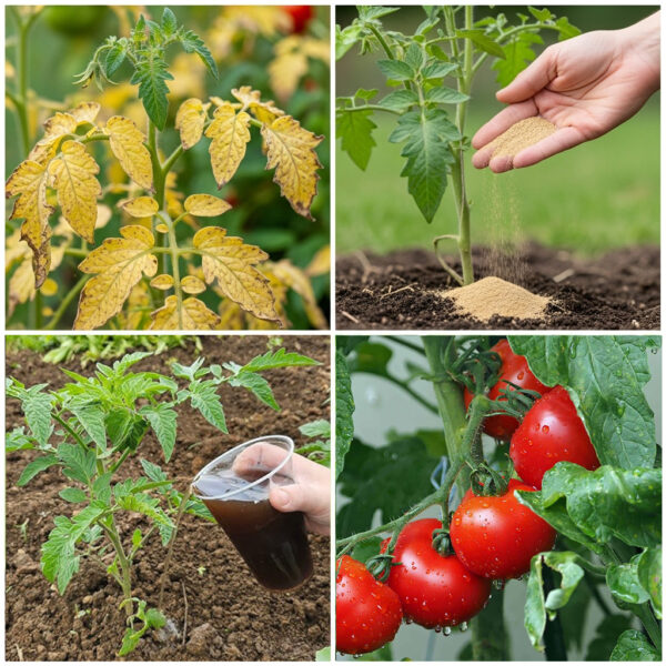 Traga cor de volta às folhas de tomate – um nutriente natural para recuperação rápida – Dr. Jardim